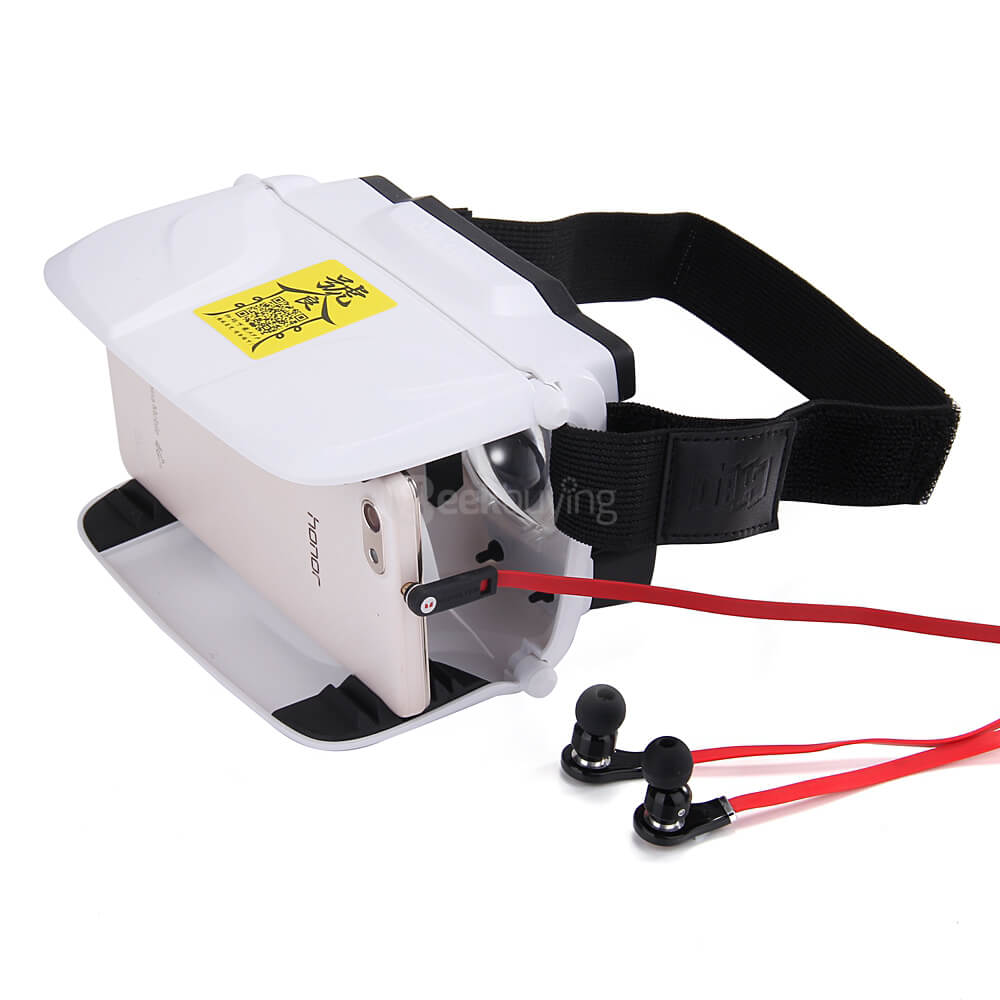 ANTVR Foldable 3D VR Virtual Reality Headset 100FOV IPD Adjustable Distortionless for 4.5-6.0inch Smartphones - White