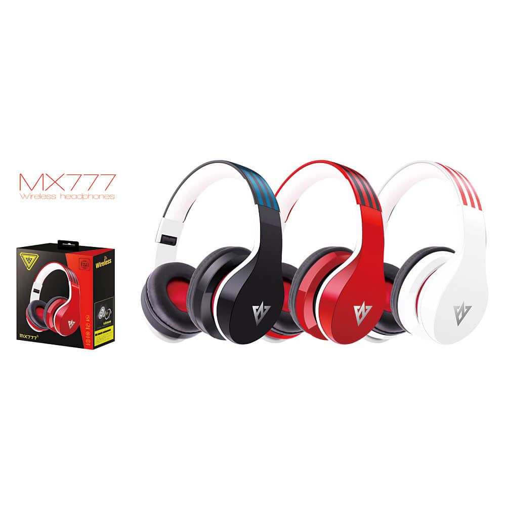 Original OVLENG MX777 Bluetooth Headphone Foldable FM/SD Card Headset For PC Laptop Mobile - Red