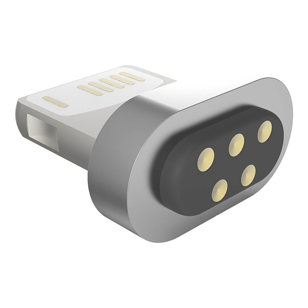 Baseus Compatible 8Pin Magnetic Adapter For iPhone 6/6S/6Plus/5/5S - Silver