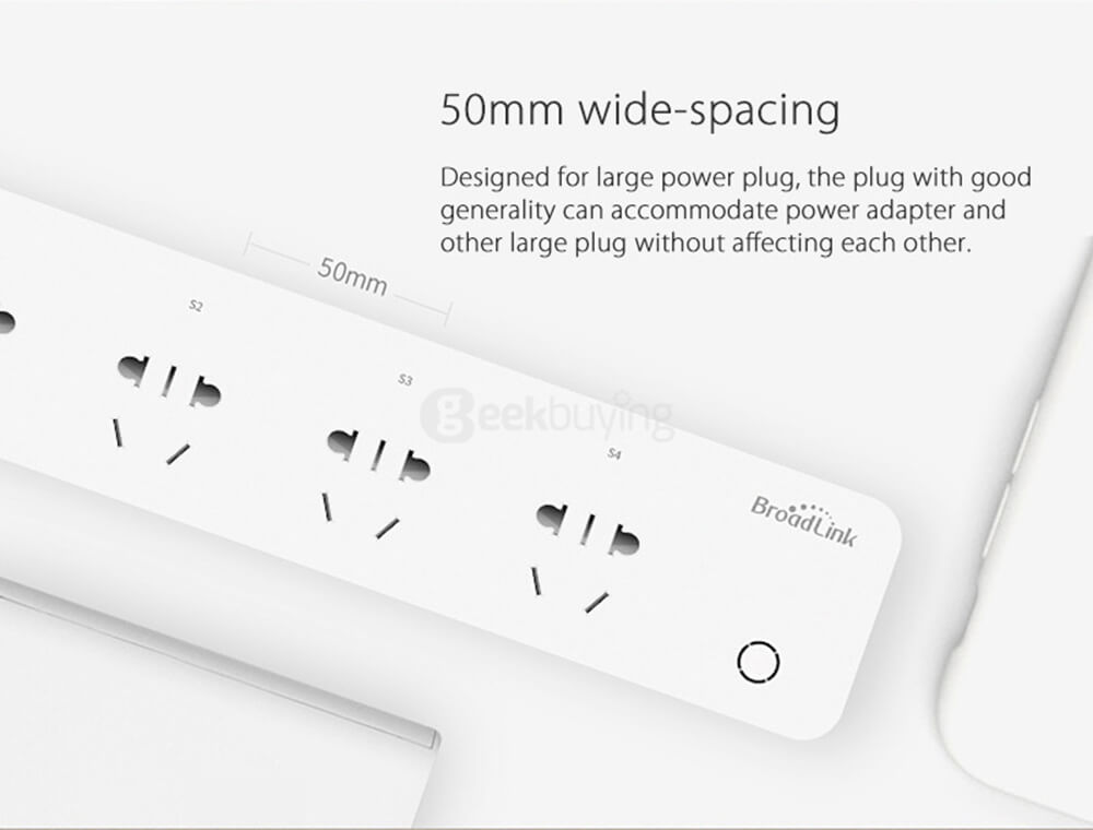 Original BroadLink WiFi 4-Outlet Power Strip Power Socket Remote Control