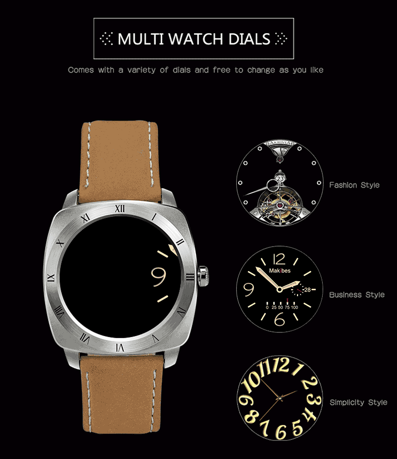 Makibes Wear HR MTK2502C Heart Rate Monitor Smart Watch Bluetooth 4.0 Gesture Control Siri Function For Android iOS - Silver