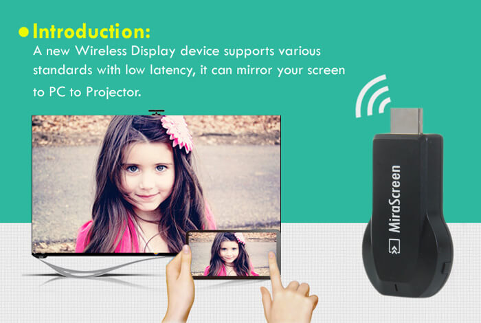 MiraScreen WIFI Display Dongle 1080P Miracast DLNA Airplay AM8252 802.11 b/g/n HDMI