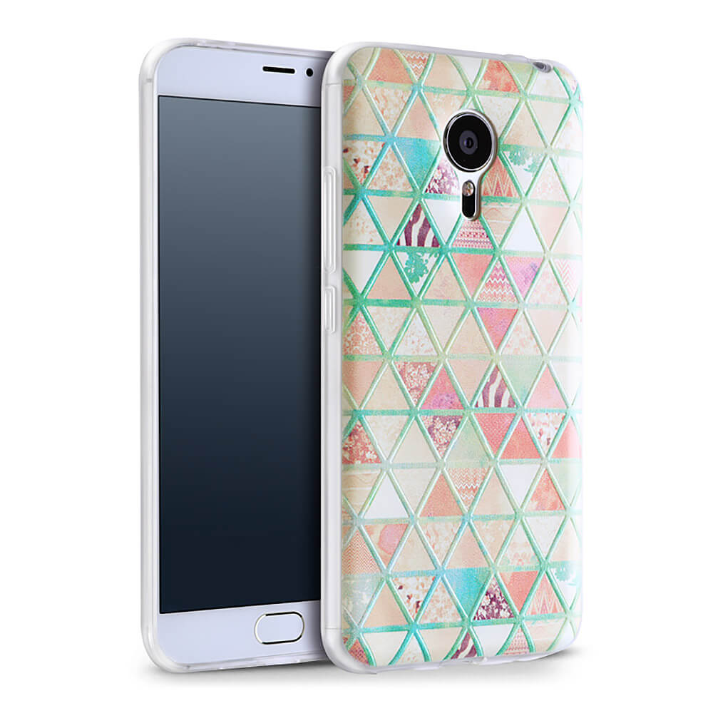 Back Case For MEIZU M3 Note/MEILAN NOTE 3 3D Stereoscopic Relief Phone Case TPU Soft Back Cover - Grid