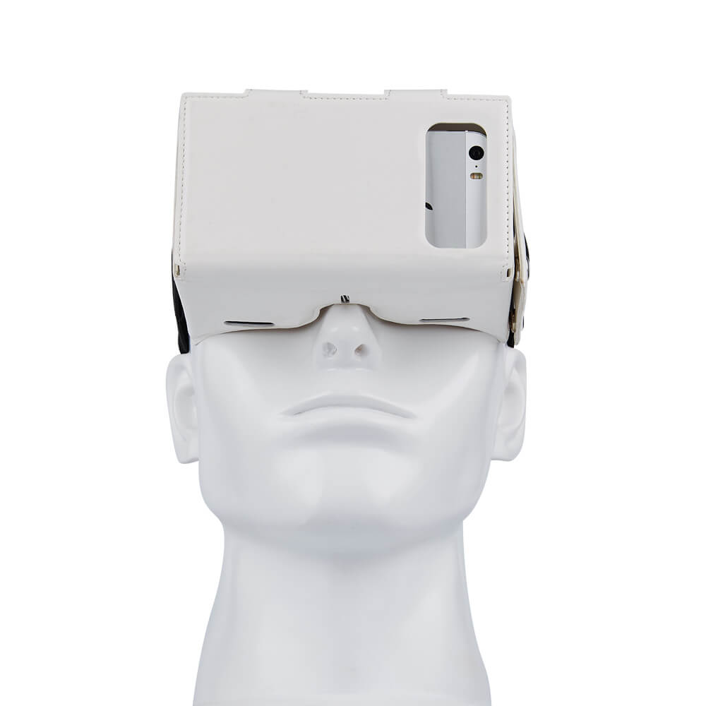 Alex NO1 Immersive 3D VR Virtual Reality Carboad Smart VR Headset FOV60 for 4-5.5 inch Smartphones - White