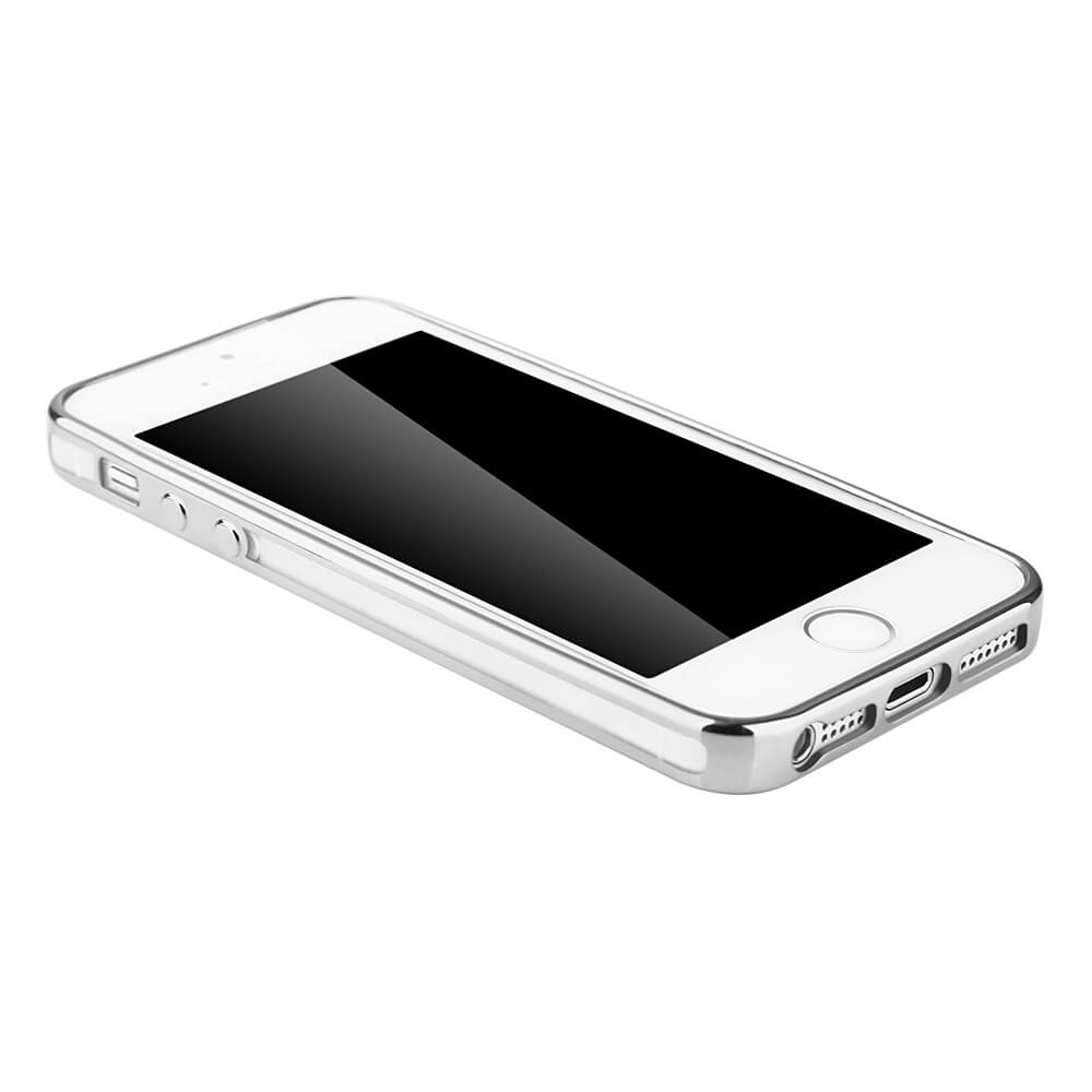Baseus Electroplated Shining Case For iPhone 5/5S/SE Anti-scratch TPU Soft Back Cover Phone Shell - Silver