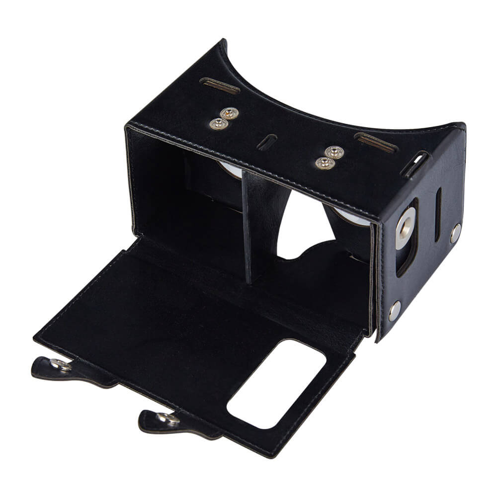 Alex NO1 Immersive 3D VR Virtual Reality Carboad Smart VR Headset FOV60 for 4-5.5 inch Smartphones - Black