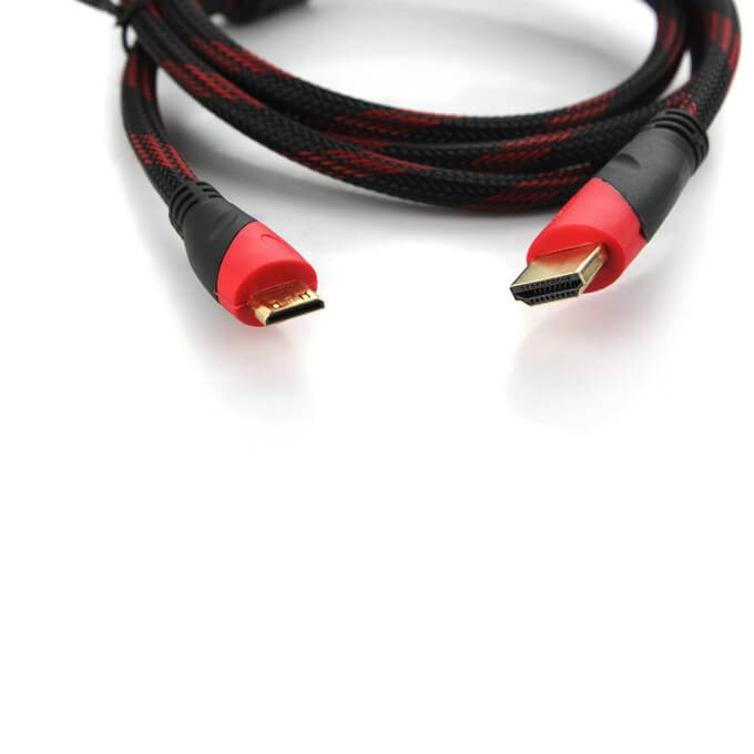 5FT/1.5M Gold-plated HDMI to Mini HDMI Type C Cable 1440P Male To Male for HDTV DV - Black