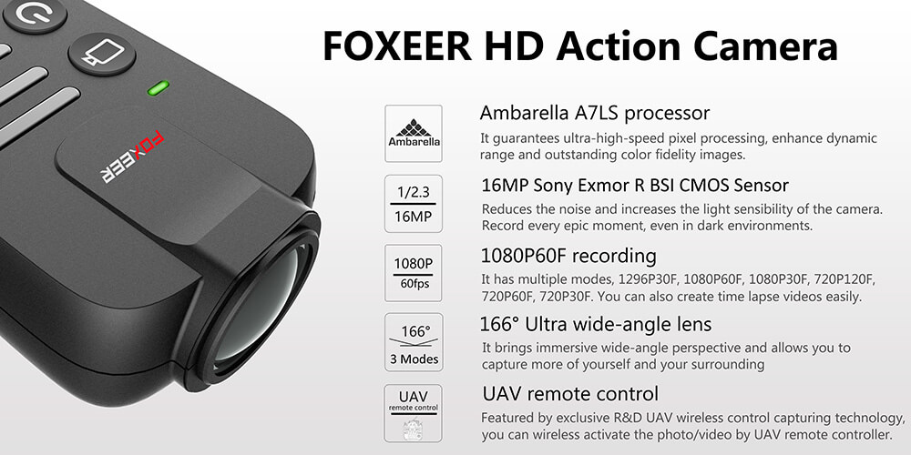 FOXEER Legend 1 2K/1080P 60fps 16MP FPV Camera - Black