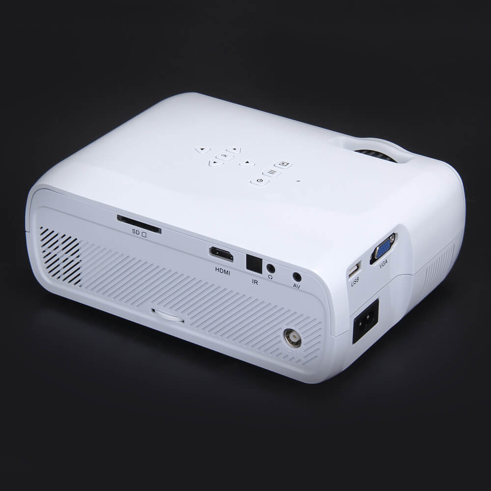 BD-80 LCD LED Projector 1000LM 1080P 1000:1 AV/VGA/USB/SD/HDMI/TV