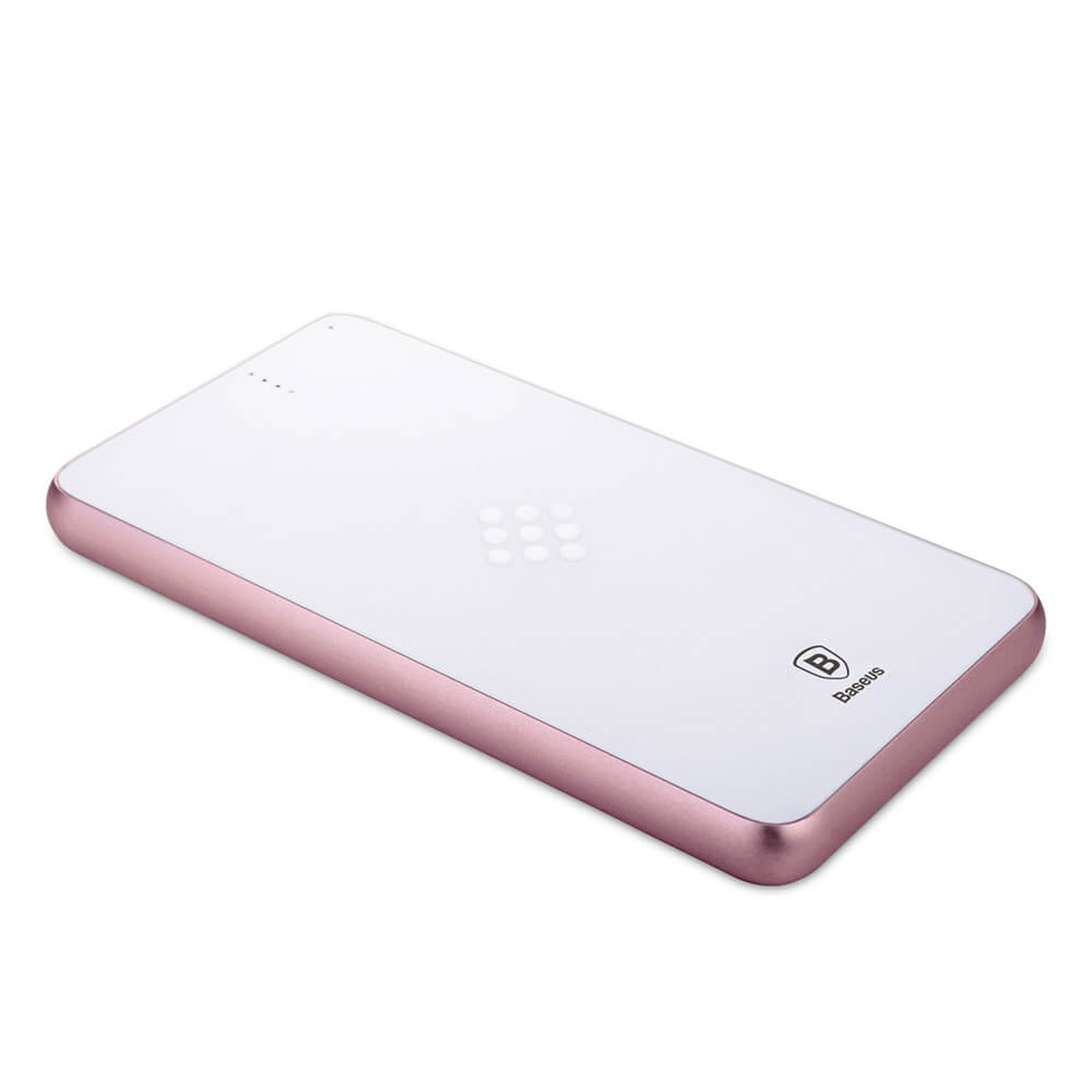 Baseus 5000mAh High Capacity Power Bank Dual Mode Charging Charger - Rose Gold