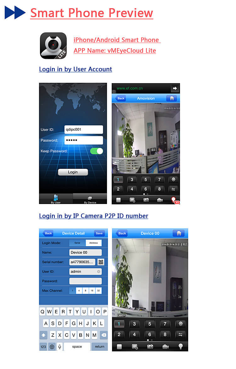 ESCAM Q1039 ONVIF HD 1080P IP Camera P2P Network 4X Auto Zoom Support Mobile Detection