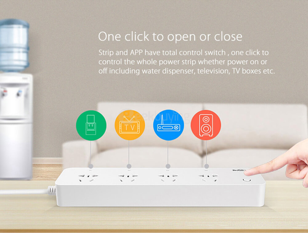 Original BroadLink WiFi 4-Outlet Power Strip Power Socket Remote Control