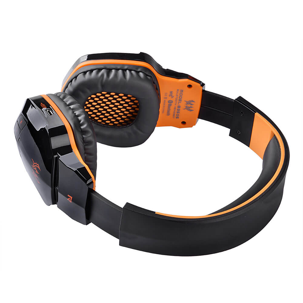 KOTION EACH B3505 NFC Wireless Bluetooth 4.1 Stereo Gaming Headphone Headset With MIC - Black+Orange