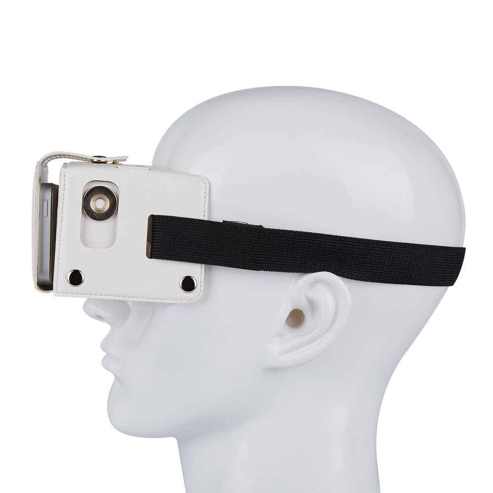 Alex NO1 Immersive 3D VR Virtual Reality Carboad Smart VR Headset FOV60 for 4-5.5 inch Smartphones - White