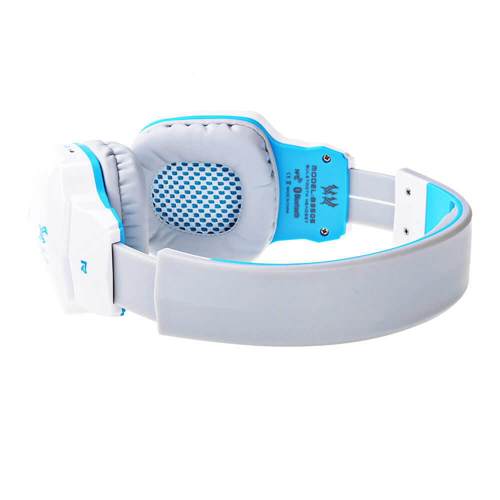 KOTION EACH B3505 NFC Wireless Bluetooth 4.1 Stereo Gaming Headphone Headset With MIC - White+Blue