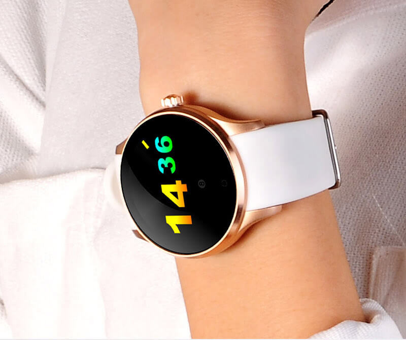 K88S Bluetooth Smart Watch Phone MTK2502C Heart Rate Monitor 2G SIM Fitness Tracker Siri Voice Control for iOS Andriod - Silver+Black