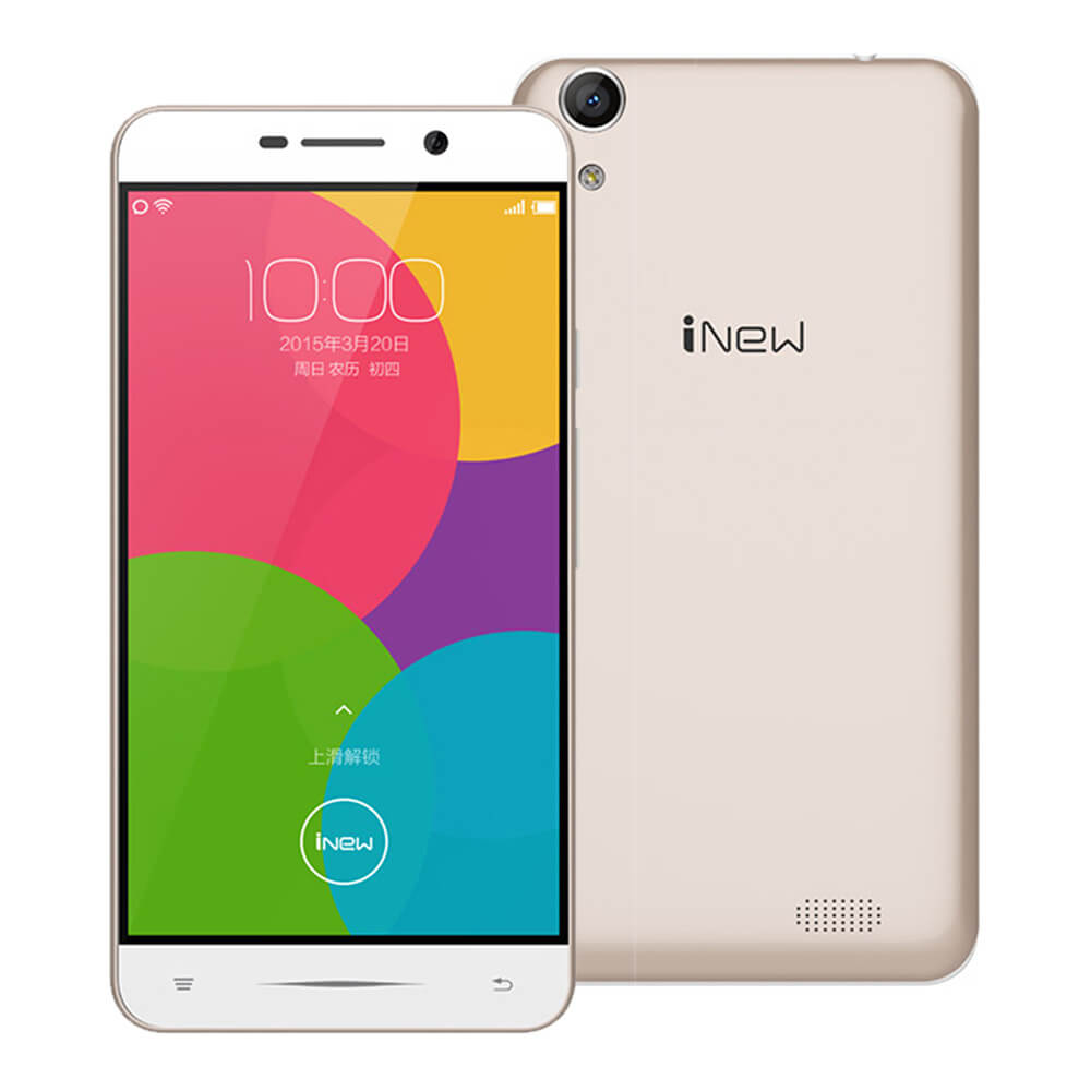 Inew U5W 5.0inch FWVGA Screen 3G Smartphone Android 5.1 1GB RAM 8GB ROM MTK6580 Quad Core 2.0MP 5.0MP OTG GPS 3000mAh - Gold