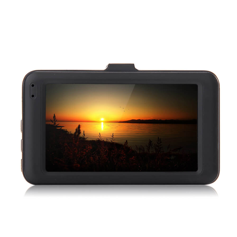 FH06 Novatek96223 Car DVR 140 Degree Wide Angle 3.0MP CMOS Sensor HD G-sensor 3.0inch Dashcam Car Camera Recorder- Black