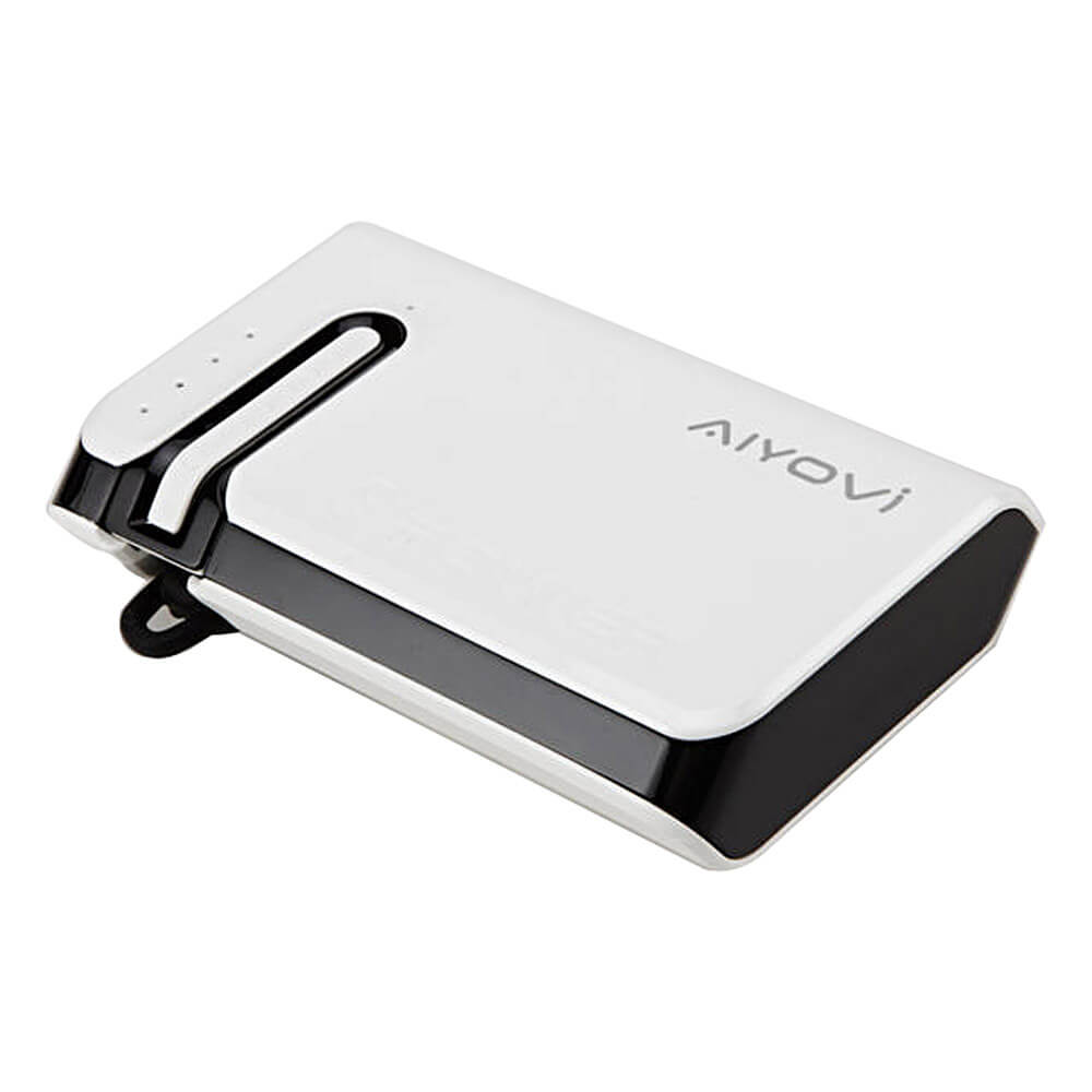 AIYOVI BT-03 Bluetooth Earphone 6600mAh Power Bank Combo - White