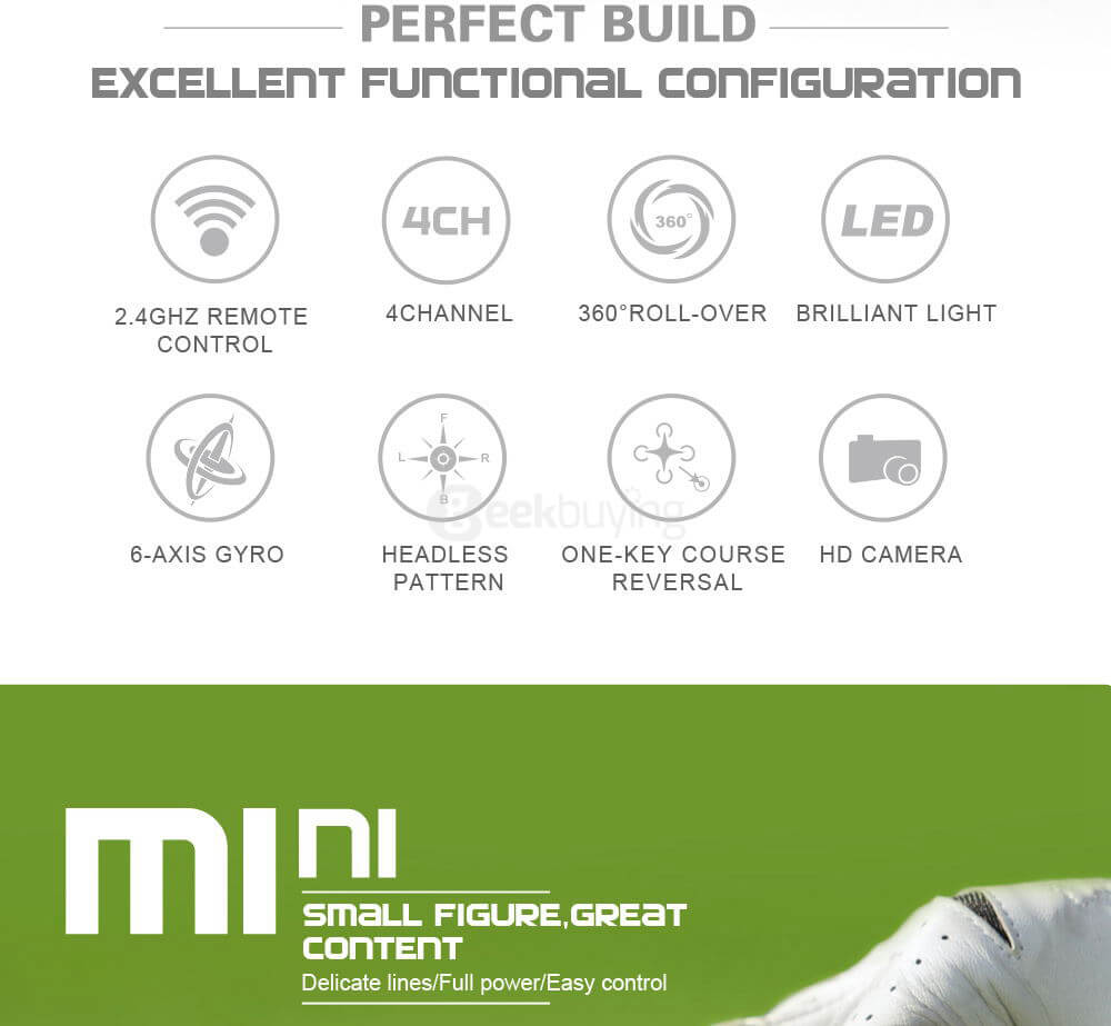 JJRC H30C With 2MP Camera 2.4G 4CH 6Axis Headless Mode Mini RC Quadcopter RTF - Red