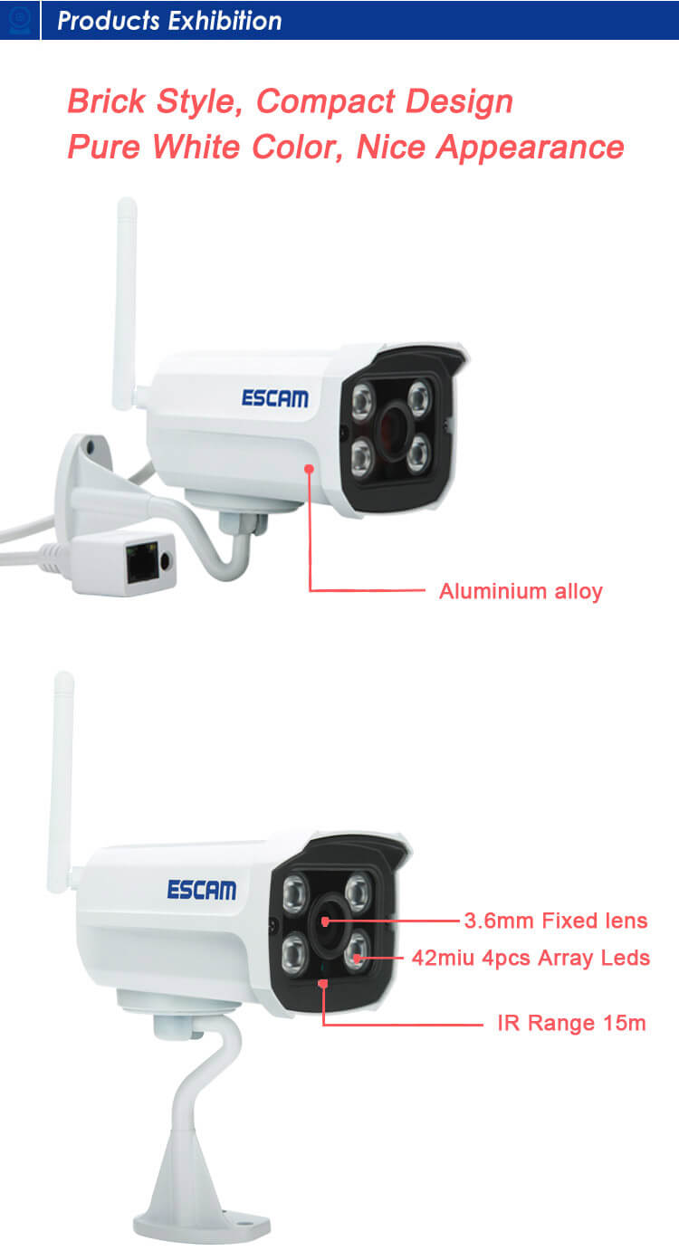 ESCAM QD900 WIFI HD 1080P P2P Cloud Waterproof IP Camera