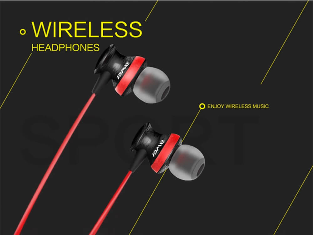 Awei A980BL Bluetooth 4.0 Wireless Sports Earphone Handsfree with Songs Track Function - Silver