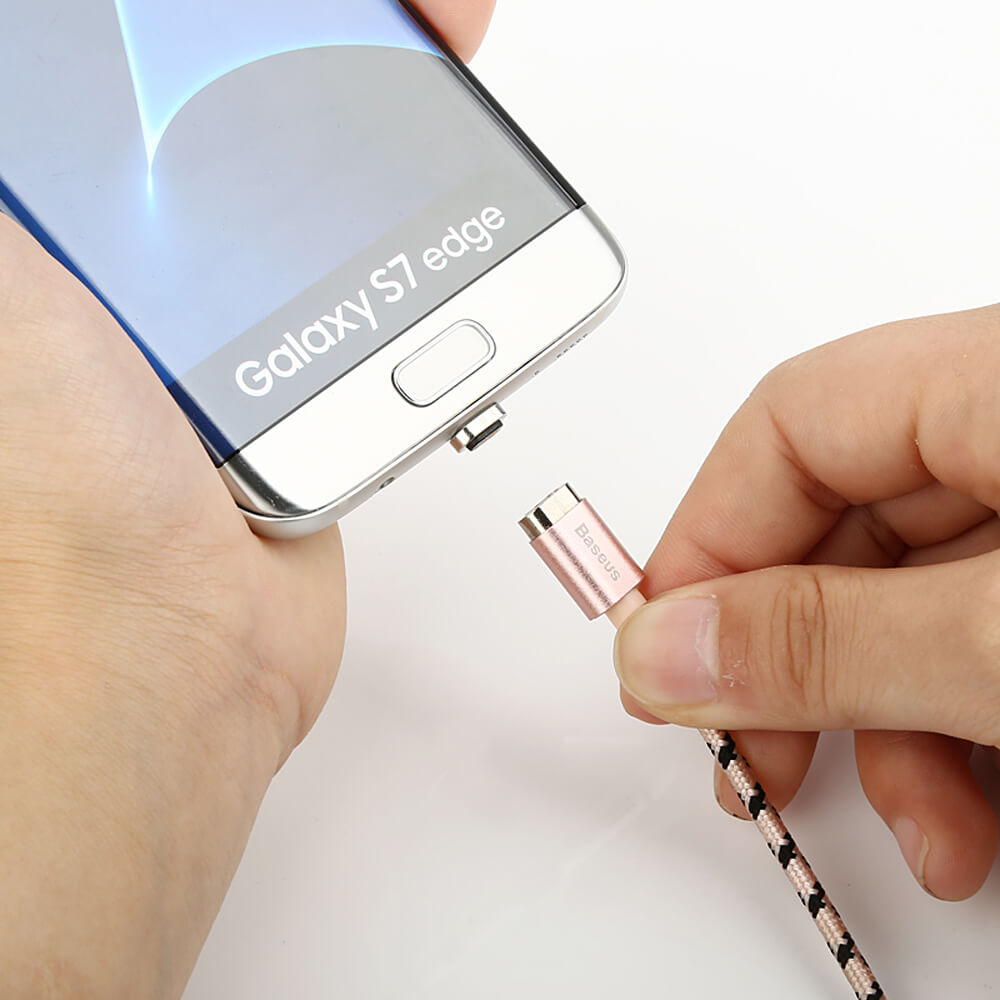 Baseus Magnetic Micro USB Cable 1M Charging Data Cable For Andoid Phones - Gold