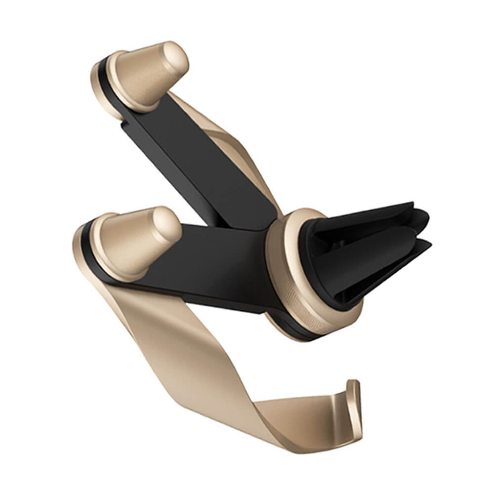 Rock Autobot Car Air Vent Phone Holder Adjustable Phone Stand Metal Smartphone Bracket For iPhone / Samsung / Xiaomi - Golden