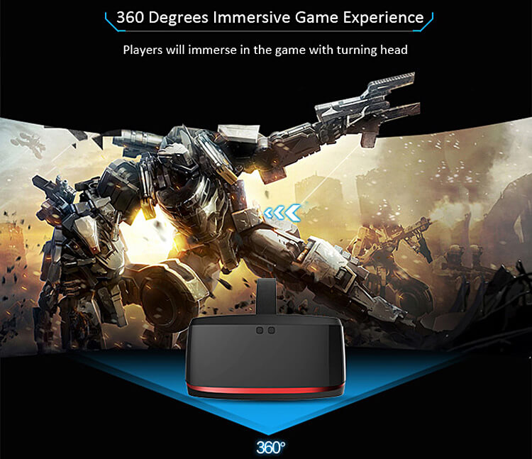 ANTVR Kit 3D Immersive Virtual Reality VR Headset 1080P HD VR Helmet 100FOV Distortion Free for PC - Black