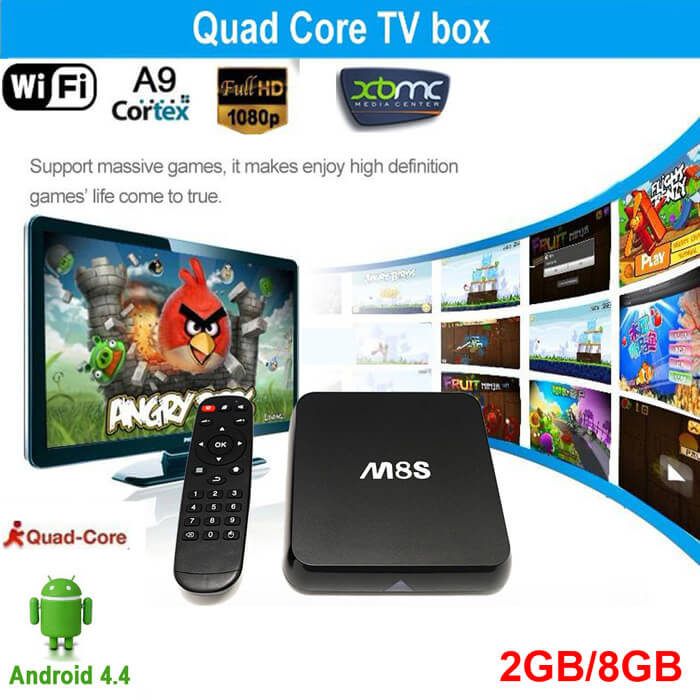 M8S 4K KODI Amlogic S812 Quad Core 2.0GHz Android 4.4 Mini TV BOX 2G/8G Dual Band 2.4G+5G WIFI BT4.0 DOLBY True HD DTS HD Bypass
