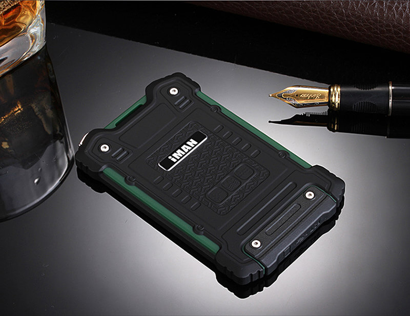 iMAN S1 PRO 7.2mm Ultra Thin 1 Inch HD MT6261D Single Core IP67 Cell Phone Mini Pocket Card Waterproof Shockproof Bluetooth Pedometer - Black