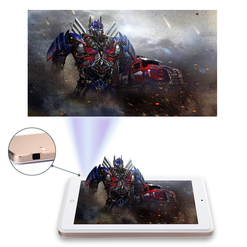 BULUSE T80/H69 Projector Tablet 8 inch Android 4.4 2GB/16GB RK3188 Quad Core 1.6GHz IPS 1280*800 Dual Cameras Bluetooth 4.0 - Gold