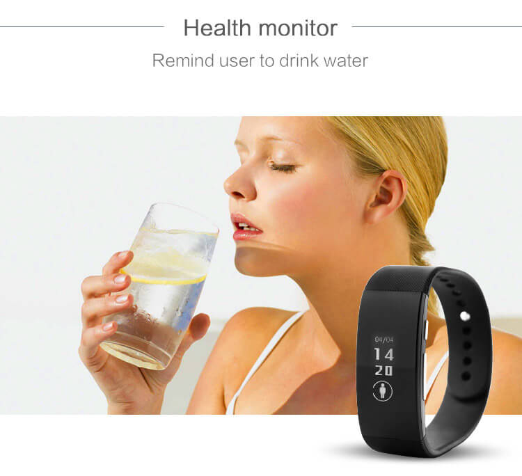 UNIK3 Bluetooth 4.0 Smart Bracelet Waterproof Sports Fitness Tracker Hand-free Call Answering Remote Camera For Android iOS - Blue