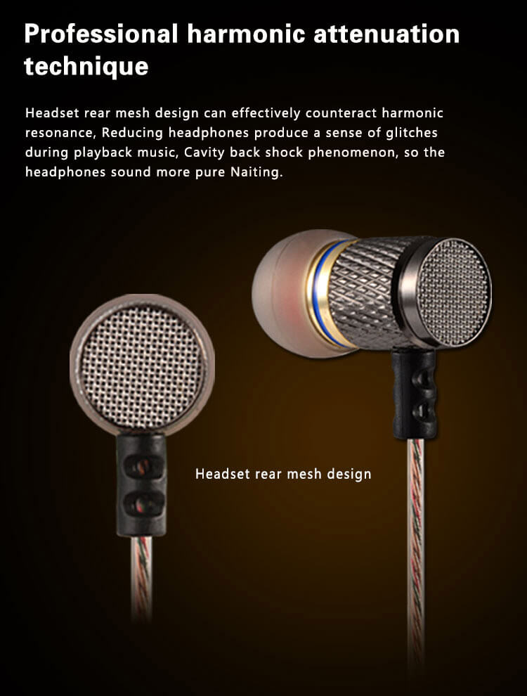 KZ ED2 Gold Plated Double Magnets Drivers Noise Isolating HiFi Earphone