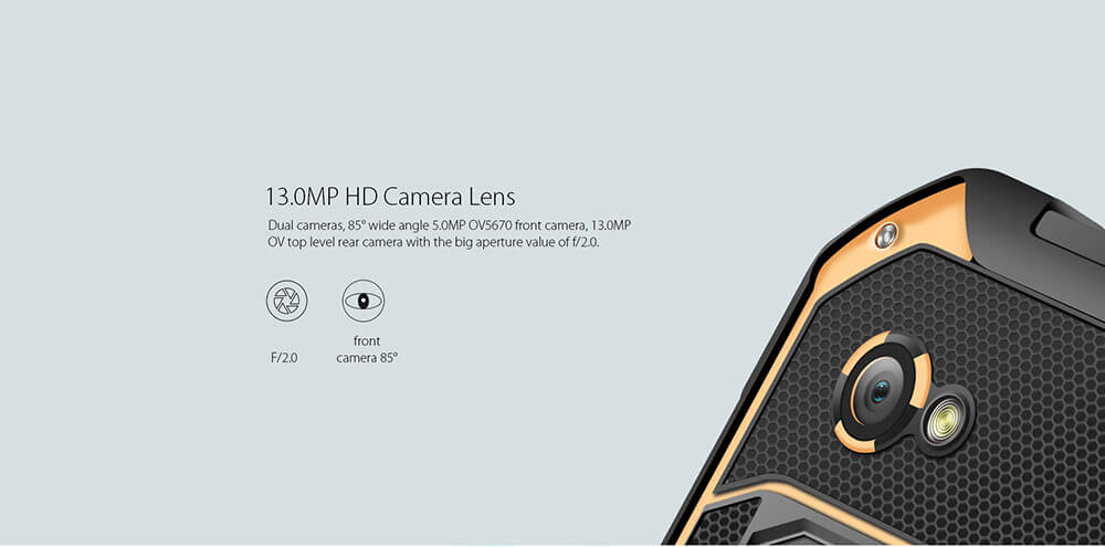Blackview BV6000 4.7inch HD IP68 Waterproof Shockproof Scratch-proof Rugged Phone MT6755 Octa Core Android 6.0 3GB 32GB 13.0MP NFC Fast Charge - Yellow