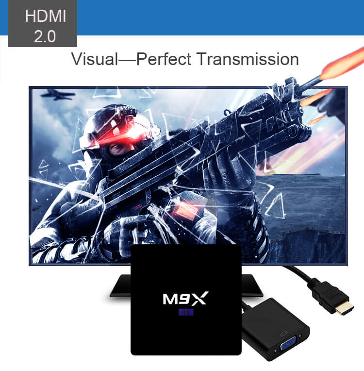 M9X Amlogic S905 Android 5.1 Lollipop 4K TV Box 1G/8G 802.11b/g/n LAN KODI HDMI Media Player