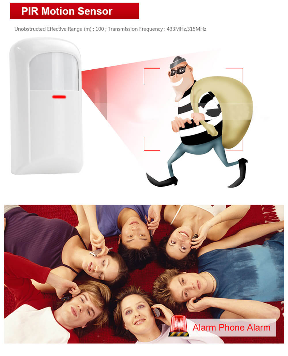 YA-500-GSM-24 LCD Wireless GSM Autodial SMS Home House Office Security Burglar Alarm System