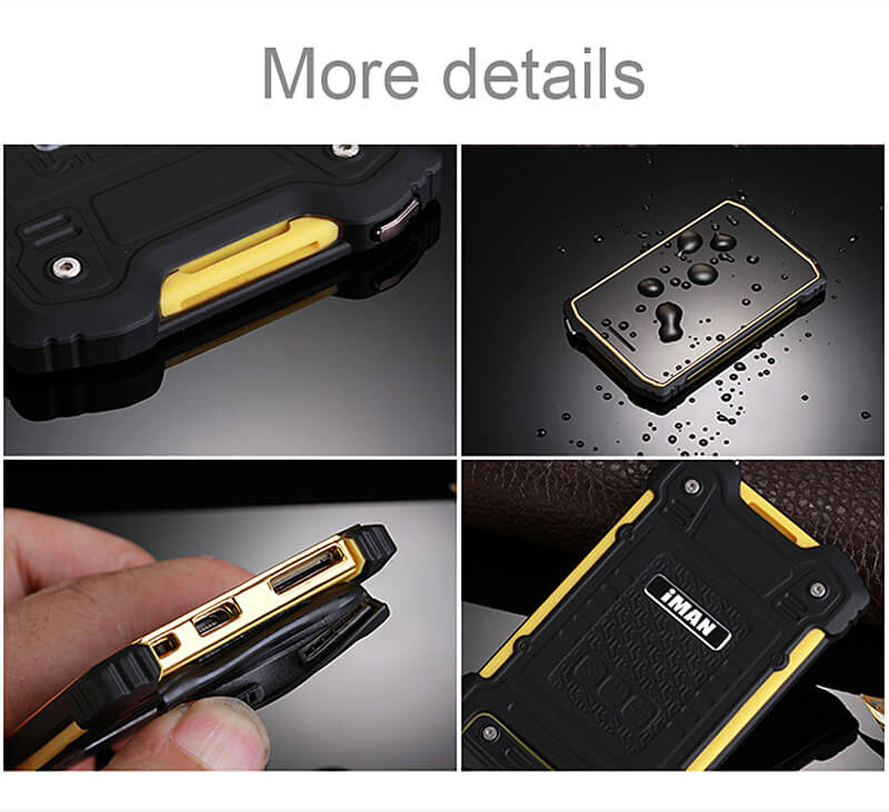 iMAN S1 PRO 7.2mm Ultra Thin 1 Inch HD MT6261D Single Core IP67 Cell Phone Mini Pocket Card Waterproof Shockproof Bluetooth Pedometer - Black