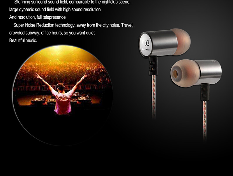 KZ-ED3 3.5mm HiFi In-Ear Earphone Wired Headphone Earplugs DJ Dance Headset
