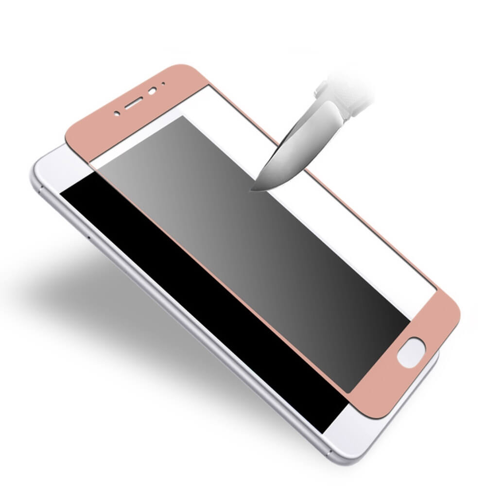 Makibes Tempered Glass For Meizu M3 Note/Meilan Note 3 0.33mm Full Cover Screen Protector - Rose Gold