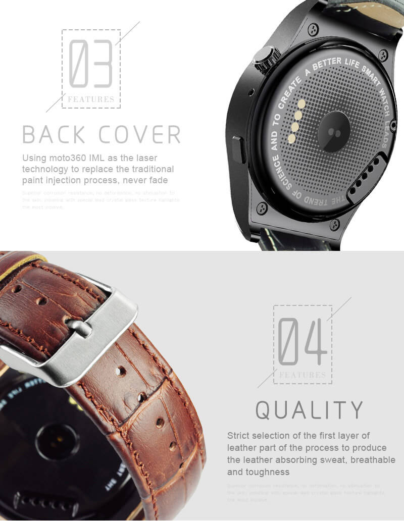Makibes X10 Bluetooth 4.0 Heart Rate Monitor Smart Watch MTK2502C 1.3