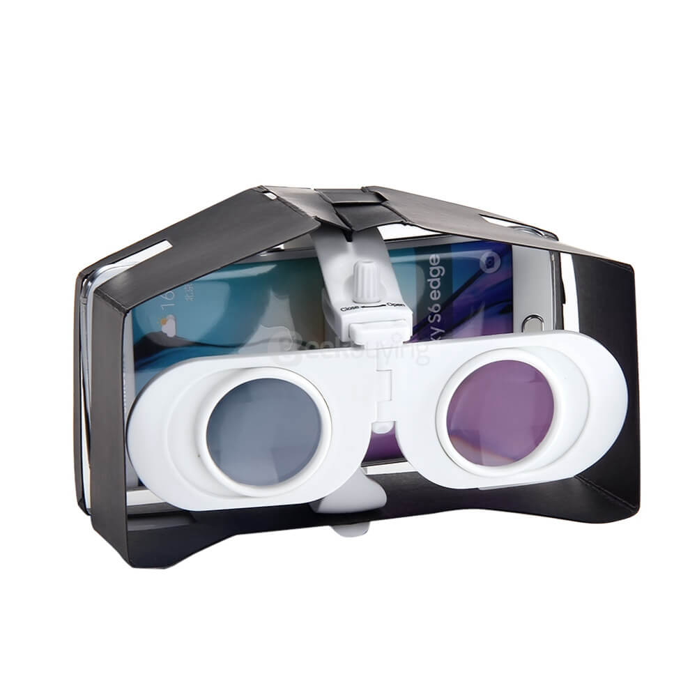 Foldable Immersive 3D VR Virtual Reality Headset for 4-6 inch Mobile Phones - White