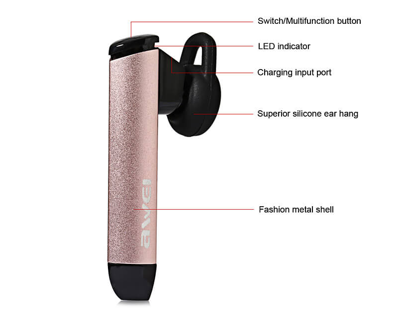 Awei A832BL Wireless Automatic Car Phone Headphone Bluetooth V4.0 Earphone