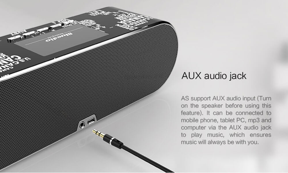 Bluedio AS Bluetooth4.1 WiFi Speaker Music Player Dual Mode Loudspeaker for Laptop Mobile Phone - Black