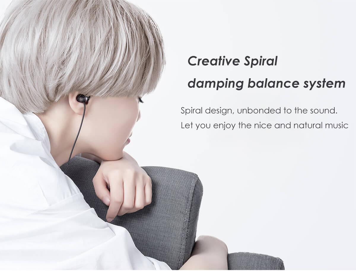 Original Xiaomi Capsule Earphone In-Ear Earphone Wire Control Mic for iPhone iPod Android Smartphones - Black