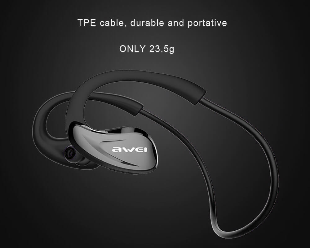 Awei A880BL Wireless Bluetooth V4.0 Headphones Sports Stereo Earphones - Black