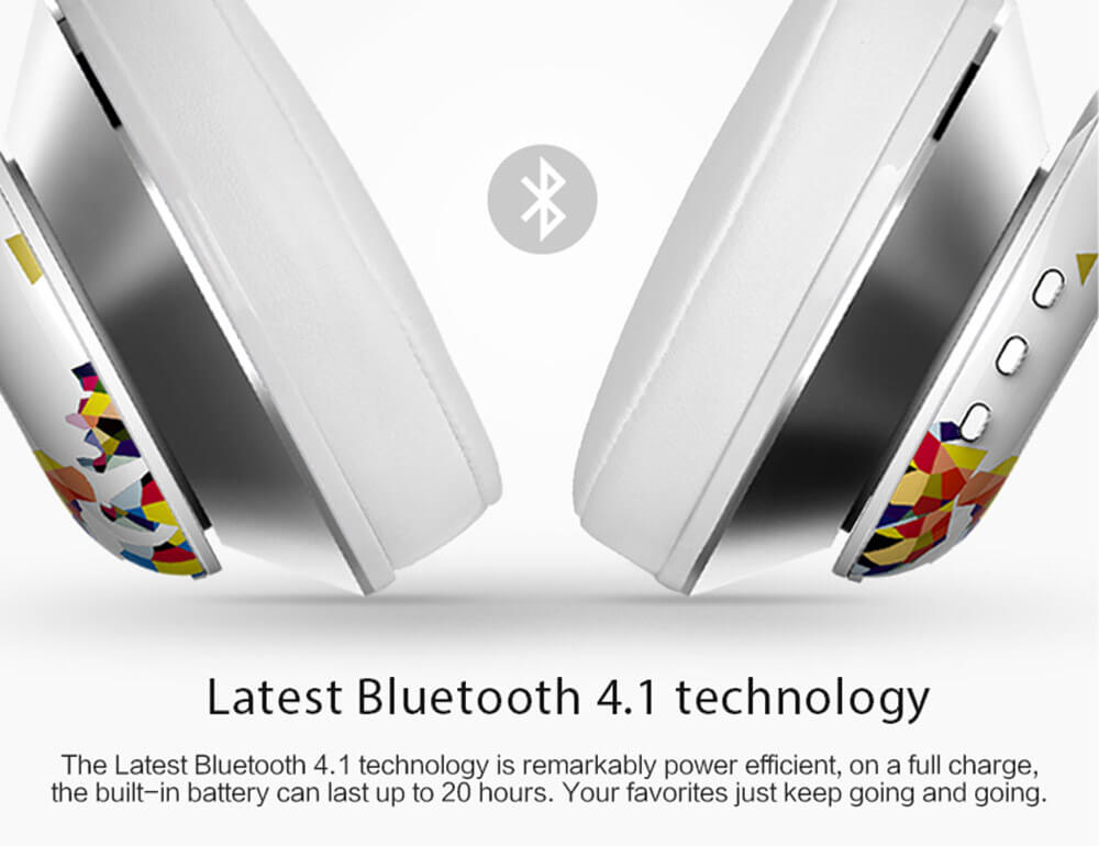 Bluedio A Wireless Bluetooth4.1 HiFi Headphone for iPhone HTC Motorola LG Samsung - White