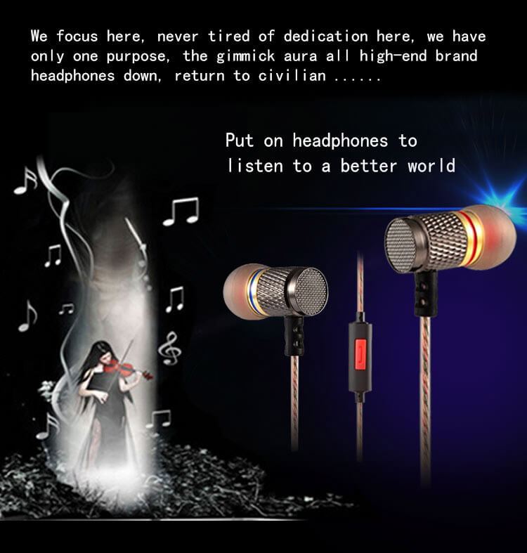 KZ ED2 Gold Plated Double Magnets Drivers Noise Isolating HiFi Earphone
