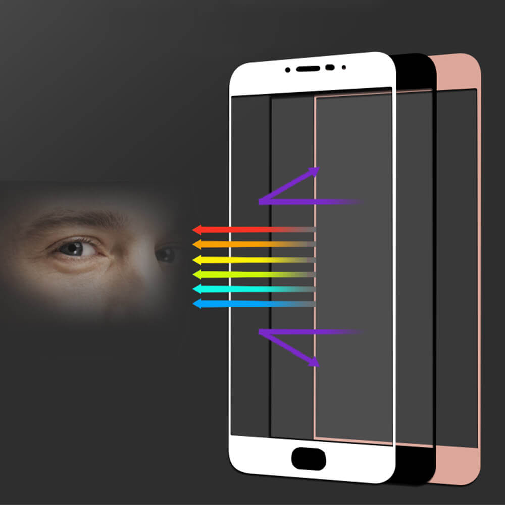 Makibes Tempered Glass For Meizu M3 Note/Meilan Note 3 0.33mm Full Cover Screen Protector - Rose Gold