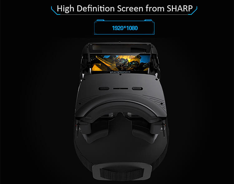 ANTVR Kit 3D Immersive Virtual Reality VR Headset 1080P HD VR Helmet 100FOV Distortion Free for PC - Black
